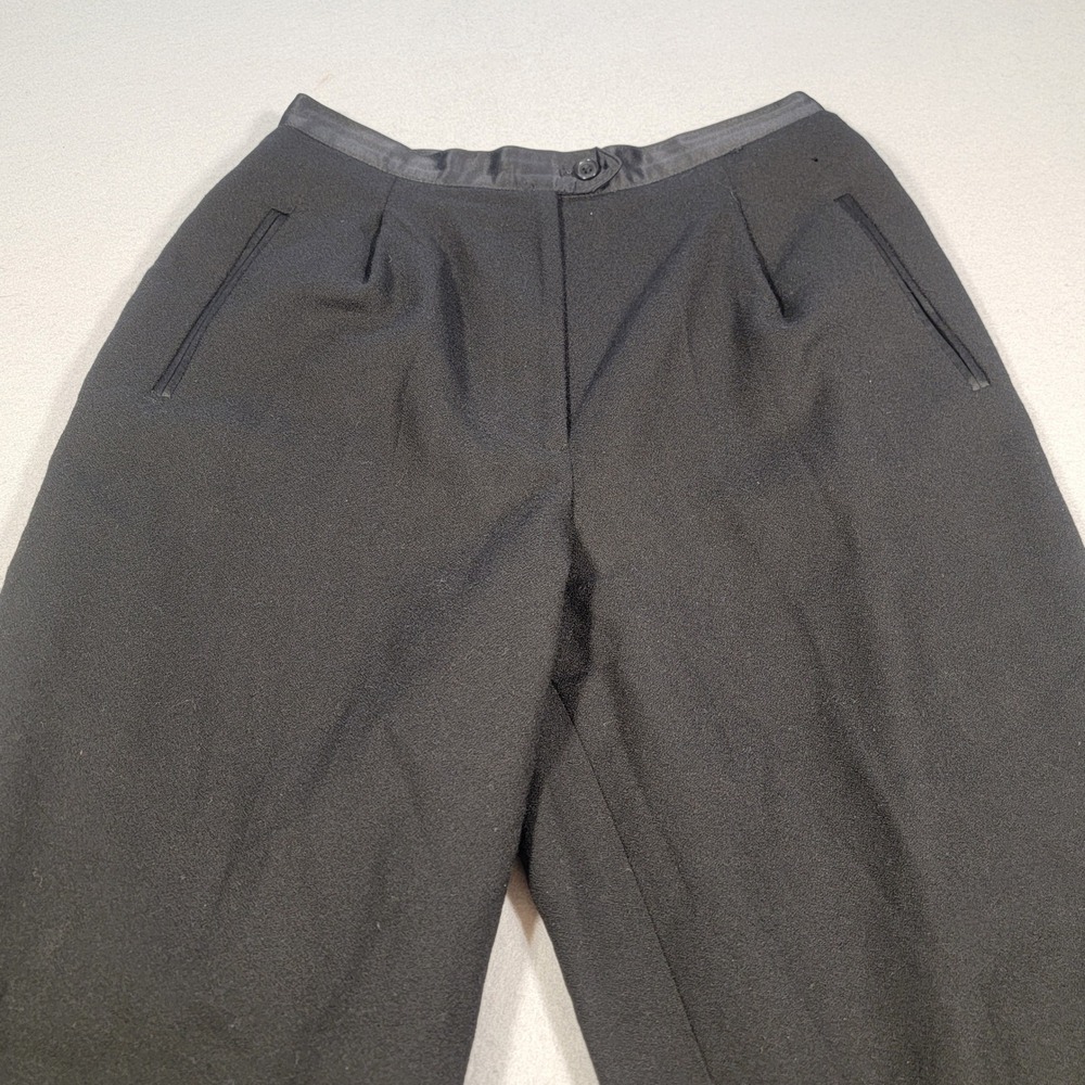 Vintage Valerie Stevens Petites Evening Wool Pants Black‎ Size 8P High Waist